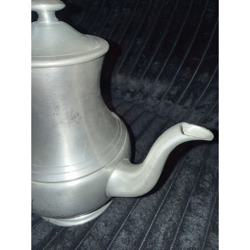 Woodbury Pewterers Pewter Tea Pot Collectible Serving Vessel 9" Tall - Picture 7 of 13
